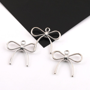 Bowknot Zinc Alloy Charm Pendant For DIY Jewelry Making Unisex Accessory <b>Gift</b> Decor - Product Image 1