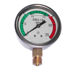 เกจวัดความดันแบบเติมของเหลว ขนาดเส้นผ่านศูนย์กลาง DN65 63 มม. <span class=keywords><strong>2.5</strong></span> นิ้ว แบบเรเดียล ทำจากสแตนเลสบางส่วน - Product Image 6