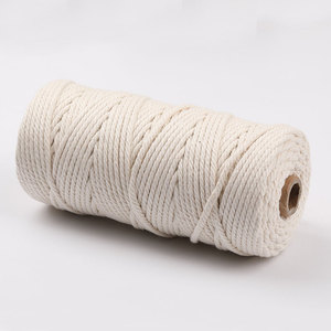 Corde en coton 3 mm 100 m 200 m, fournitures artisanales pour bricolage, tapisserie, pot de fleurs, panier suspendu, accessoires - Product Image 3