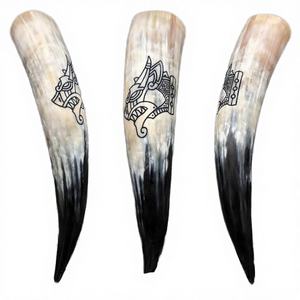 Cuerno para Beber Vikingo Medieval Hecho a Mano, Pulido y Ecológico |   Cuerno para Beber Cerveza 100% Natural de Material Orgánico con Logotipo Personalizado - Product Image 3