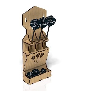 Organizador de dardos para el hogar, sala de estar, estante de almacenamiento de dardos, el producto debe ser ensamblado por <span class=keywords><strong>uno</strong></span> <span class=keywords><strong>mismo</strong></span>, adornos artesanales de madera - Product Image 2
