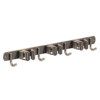 Supports de stockage de balai d'installation perforés en acier inoxydable de haute qualité