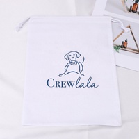 Sac de rangement en coton blanc imprimé avec logo personnalisé, pochette en mousseline, emballage de cadeau, sac à poussière