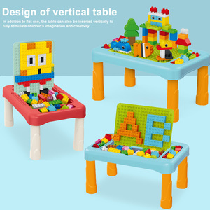 WOMA <strong>TOYS</strong> Child <strong>Game</strong> Kids <strong>Multi</strong> <strong>Function</strong> Big Particles Large Building Block Learning Table Juguetes - Product Image 4
