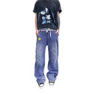 Vêtement Finch personnalisé en détresse lavage à l'acide soleil délavé teinture canard toile violet Cargo travail <span class=keywords><strong>jean</strong></span> droit <span class=keywords><strong>français</strong></span> travail pantalon - Product Image 5