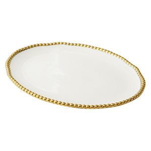 Bộ đồ ăn sứ trắng viền vàng phong cách châu Âu sang trọng mới cho nhà hàng, gia đình - Product Image 5