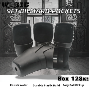 Accesorio para Mesa de Billar, Precio de Fábrica, 9FT, Negro, Estilo Pick, Bolsillos de Plástico, 6 Piezas/Juego, Duradero, Impermeable, Ligero, Portátil - Product Image 2