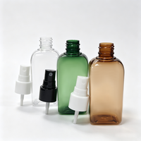 Flacon pulvérisateur à fine brume en PET carré arrondi de 100 ml, options multicolores, recharge portable, toner, parfum, logo personnalisé, cosmétique