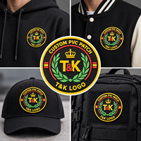 Écusson PVC personnalisé en caoutchouc 3D en relief, imperméable et durable, avec fermeture auto-agrippante pour veste universitaire, sweat à capuche, sac à dos, badge PVC