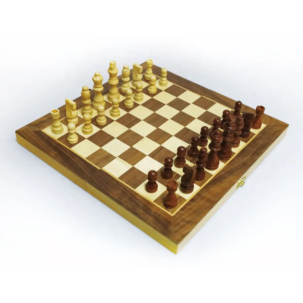 EASTOMMY ET-231223 Gift Package Chessmen Wooden Chess Set Classic Board Game Storage Chess Pieces