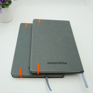 Carnet de notes en cuir PU gris de haute qualité format A5 Journal Journal avec bande élastique - Product Image 2