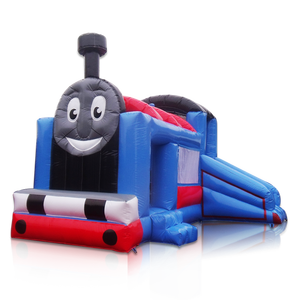Videur sautant gonflable de thème de Train de bande dessinée de maison rebondissante gonflable commerciale de PVC avec la glissière <span class=keywords><strong>pour</strong></span> le jeu extérieur - Product Image 3