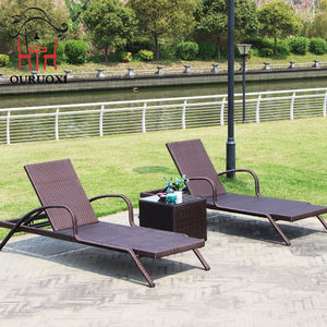 Meilleure vente meubles <span class=keywords><strong>de</strong></span> plage en plein air piscine en rotin transat extérieur chaise longue - Product Image 2