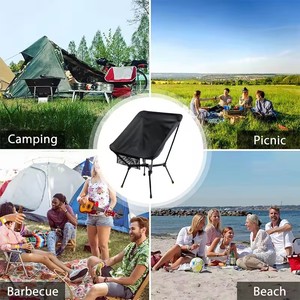 كرسي تخييم قابل للطي بشعار مخصص ، كرسي حديقة شديد التحمل مع جيوب جانبية للتخييم في الهواء الطلق والشاطئ والمشي لمسافات طويلة ، كرسي تخييم قابل للطي - Product Image 5
