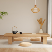 Petite table basse en bois massif pour salon, table basse pour baie vitrée