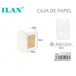 Scatola di Carta Ilan 8x8x12 Cm con Finestra per Conservazione Elettronica - Product Image 1