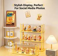 Vitrine multi-niveaux transparente Calm Choice, anti-poussière, pour figurines, boîtes mystères, jouets de collection, décoration de bureau