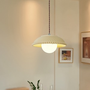 โคมไฟเพดานสไตล์มินิมอลแบบฝรั่งเศส สไตล์นอร์ดิกสีครีม สำหรับบาร์/โต๊ะอาหาร ห้องนอน/ห้องทำงาน ห้องรับประทานอาหาร - Product Image 6