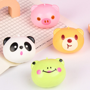 <b>Cute</b> Animal Squad Squishy Toy Panda Pig Frog <b>Bear</b> PU Squeeze Stress Relief Sensory Fidget Creative Anxiety Relief - Product Image 1