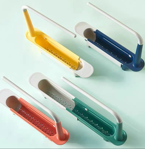 Extendable Sink Shelf Retractable Sink Drain Basket Plastic Kitchen Adjustable Sink Storage Rack Holder