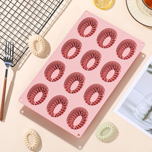 MUYULINS factory can customize 12-cavity molds, LFGB platinum non-stick, BPA-free <b>silicone</b> cake molds - Product Image 3