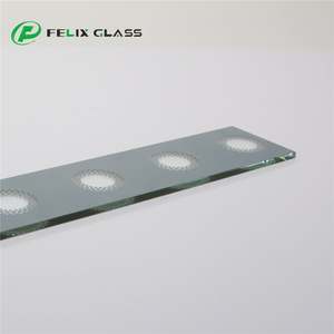 Panneau de verre décoratif personnalisé, imprimé en sérigraphie, style industriel moderne, verre trempé à haute transmission, finition polie - Product Image 1