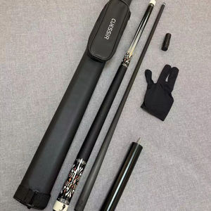 Cue de billard Cuessir, dernier design, pour joueur, faible déflection, fût en carbone PRO TAPER, cuir véritable, Taco De Billar - Product Image 1