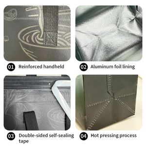 Custom Logo Non-woven with Aluminum Insulation Handbag Refrigerated Bags for Cake Milk <b>Tea</b> Thermal Bag Non Woven Cooler Bag - Product Image 3