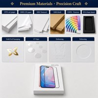 Boîte d'emballage de protection pour téléphone portable en carton rigide mat de luxe haut de gamme avec logo personnalisé pour cadeau électrique.