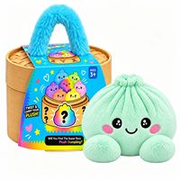 Nouvel Arrivage Transfrontalier : Figurine en Peluche Anti-stress en Forme de Boulette de Riz, Jouet Squishy, Panier de Cuisson Vapeur en Polyester