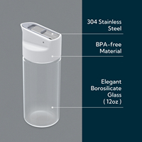 Pichet à crème en verre transparent durable et écologique avec poignée pour café, thé, lait, sauce - Outil de cuisine