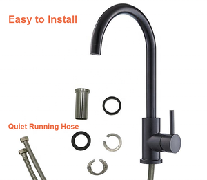 Económico Saber UPC NSF agujero latón único cromo masaje negro mate grifo de <span class=keywords><strong>la</strong></span> cocina - Product Image 6
