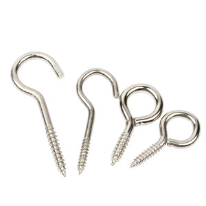 Crochets à œil en acier autoperceurs à conception ouverte et fermée avec placage nickel, emballage personnalisé, fabricant de crochets de plafond - Product Image 4