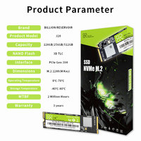 قرص صلب M.2 NVMe SSD بسعات مختلفة للبيع بالجملة، PCIe Gen3*4، سعات 128 جيجابايت و256 جيجابايت و512 جيجابايت و1 تيرابايت