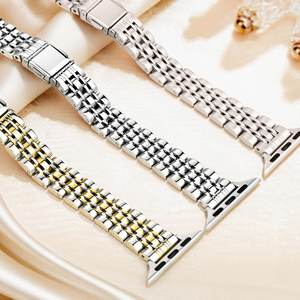 <span class=keywords><strong>Bracelet</strong></span> de montre en acier inoxydable poli fin 46 mm 42 mm pour <span class=keywords><strong>Apple</strong></span> <span class=keywords><strong>Watch</strong></span> <span class=keywords><strong>Ultra</strong></span> 3 2 Series 11 10 9 SE 3 2, <span class=keywords><strong>bracelet</strong></span> à maillons métalliques pour femmes - Product Image 3