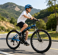 Vélo de montagne pour adultes et enfants, vélo tout-terrain à double amortissement et freins à disque, vélo de cyclisme pour jeunes