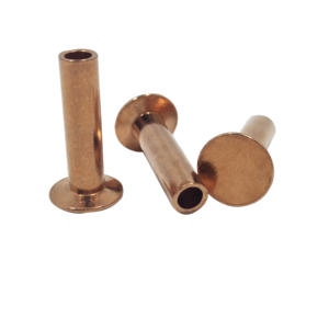 Rivets semi-tubulaires à tête <span class=keywords><strong>fraisée</strong></span> CSK plaquée cuivre avec surface lisse pour appareils ménagers - Product Image 6