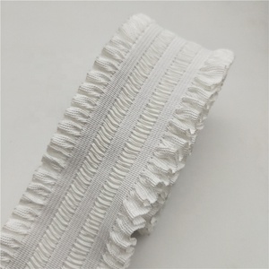 Bande élastique plissée à volants brodés en dentelle de 5 cm pour robe, jupe, pantalon YEA24 - Product Image 4
