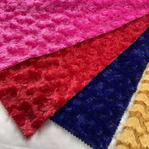 <span class=keywords><strong>Tissu</strong></span> en peluche de haute qualité en velours super doux <span class=keywords><strong>Minky</strong></span> à motif de roses en spirale en relief en PV - Product Image 3