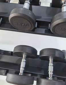 Haltère avec revêtement en uréthane noir, poids libres durables pour la <span class=keywords><strong>musculation</strong></span>, design à marteau fixe - Product Image 3
