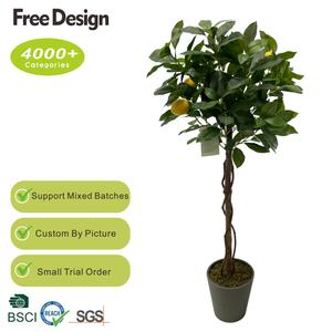 Ventes en <span class=keywords><strong>gros</strong></span> de citrons artificiels réalistes de haute qualité, plantes vertes, 90 cm, plastique/PE/soie <span class=keywords><strong>pour</strong></span> la décoration de mariage et de la maison - Product Image 2