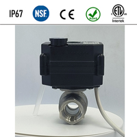 Vanne à boisseau sphérique motorisée IP67 à 5 fils - 2 fils, polarité inversée, avec retour de signal de position de la vanne, laiton, acier inoxydable, UPVC, 9-24v, DN15, DN20, DN25