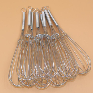 Stainless Steel 5 Wire Egg Beater Manual Spring Loaded Stir Tool For Mixing Eggs Convenient Kitchen Utensil - Product Image 4