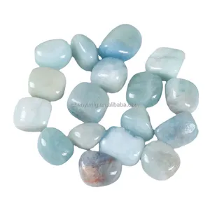 Tự Nhiên Aquamarine Sụt Giảm 2-3Cm Chữa Bệnh Túi Đá 3-5Cm Cổ họng Chakra Giảm Thạch Anh Bất Pha Lê Cọ Đá