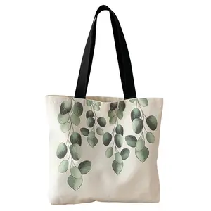 Vrouwen Canvas Tassen Effen Kleur Tote Boodschappentassen Casual Doek Schouder Katoenen Tas Met Rits Voor Meisjes Dames Shopper