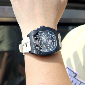 Reloj Mecánico Cuadrado de Lujo <span class=keywords><strong>MF</strong></span> MINI FOCUS para Hombre, Correa de Silicona Suave, Resistente al Agua, Reloj de Pulsera Automático de Moda Masculino - Product Image 4