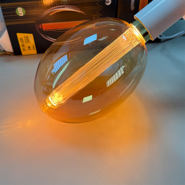 E27 LED Filament Bulb 3W Vintage Edison Lamp Amber Glass Warm White 200lm Decorative Lighting for Home Restaurant