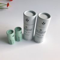 Conteneur en carton biodégradable, recyclable, fait main, respectueux de l'environnement, personnalisé, pour déodorant, baume à lèvres, soins de la peau, type tube en papier à poussoir