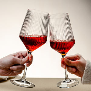 Verres à whisky en <span class=keywords><strong>verre</strong></span> rayé transparent au design moderne, coupe froide, pour boire du <span class=keywords><strong>vin</strong></span>, en cadeau - Product Image 2