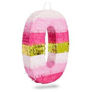 Piñata de Números Colorida DAMAI, Borlas para Fiestas de Cumpleaños, Accesorios de Papel para Manualidades, Juguetes de Caramelo Rosa, Decoraciones - Product Image 6